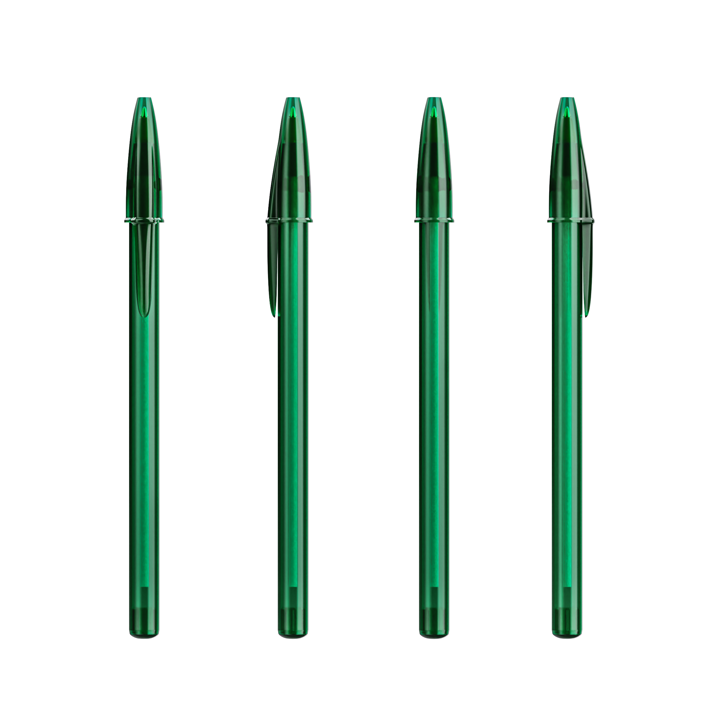 Stylo bille publicitaire BIC® Style Vert clair transparent - Encre noire